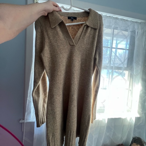 Lulu's Camel Knit Collared Sweater - Picture 2 of 3